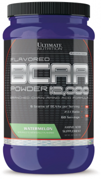 Аминокислота Ultimate Nutrition ВСАА 12000 Flavored, арбуз, 457 гр.