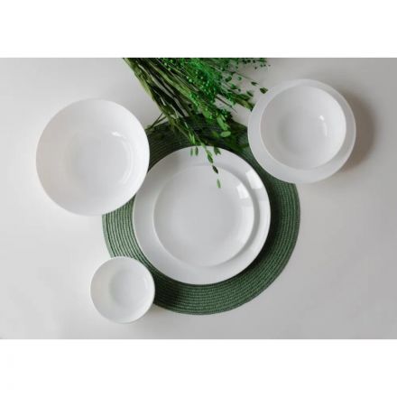 Тарелка суповая 230мм, белая, опаловое стекло Сфера 6шт/уп