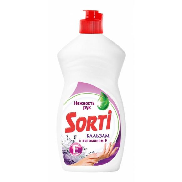Средство для мытья посуды SORTI бальзам с витамином Е 450г