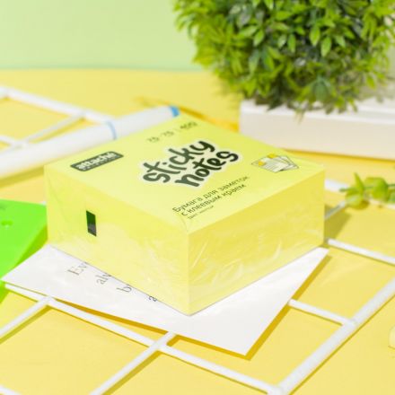 Стикеры Attache Selection куб 76х76, желтый неон 400 л Стикеры Attache Selection куб 76х76, желтый неон 400 л