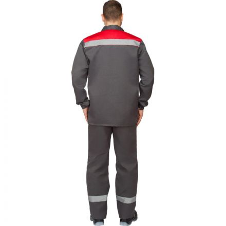 Костюм рабочий летний муж. л16-КБР с СОП сер/крас (р.48-50) 158-164 Костюм рабочий летний муж. л16-КБР с СОП сер/крас (р.48-50) 158-164