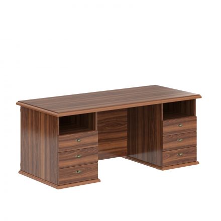 Стол руководителя двух тумбовый RSDT 188 Орех Даллас 1800х800х750 RAUT Стол руководителя двух тумбовый RSDT 188 Орех Даллас 1800х800х750 RAUT