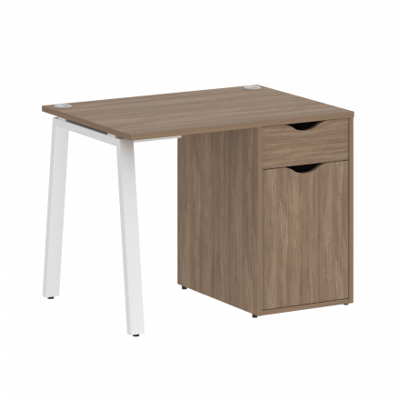 Home Office Стол письменный VR.SP-3-98.1.A Дуб аризона/Белый металл 980*720*750 Home Office Стол письменный VR.SP-3-98.1.A Дуб аризона/Белый металл 980*720*750