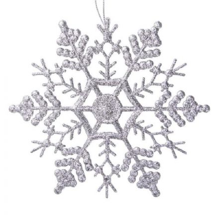 Игрушка Снежинка-Паутинка в серебре 0,2х16,5х16,5см арт.89091