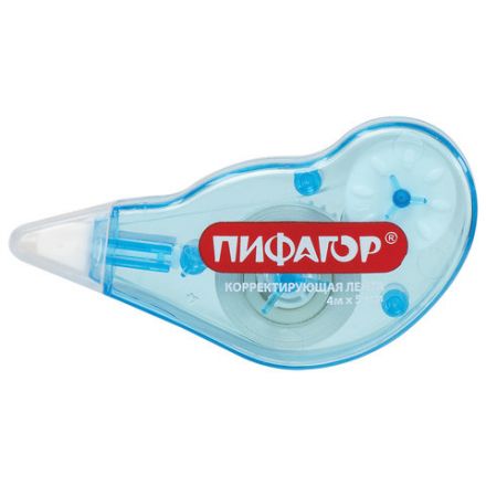 Корректирующая лента ПИФАГОР, 5 мм х 4 м, корпус ассорти, механизм перемотки, блистер, 227803 Корректирующая лента ПИФАГОР, 5 мм х 4 м, корпус ассорти, механизм перемотки, блистер, 227803