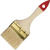 Кисть плоская ЗУБР УНИВЕРСАЛ-ОПТИМА, светлая щетина, 75мм