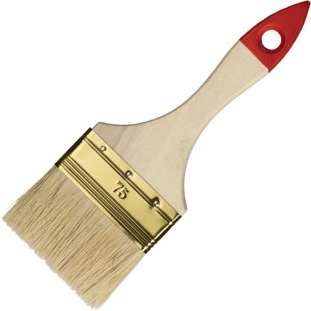 Кисть плоская ЗУБР УНИВЕРСАЛ-ОПТИМА, светлая щетина, 75мм Кисть плоская ЗУБР УНИВЕРСАЛ-ОПТИМА, светлая щетина, 75мм