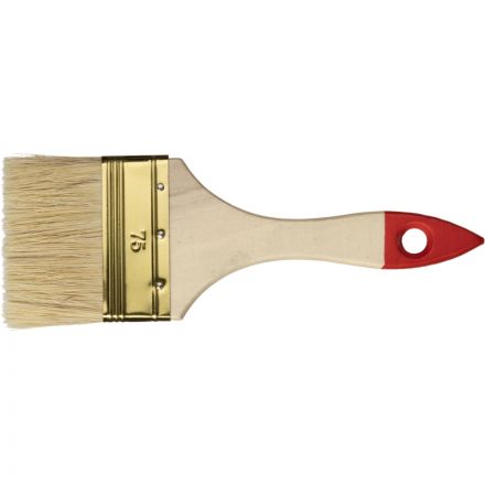 Кисть плоская ЗУБР УНИВЕРСАЛ-ОПТИМА, светлая щетина, 75мм Кисть плоская ЗУБР УНИВЕРСАЛ-ОПТИМА, светлая щетина, 75мм