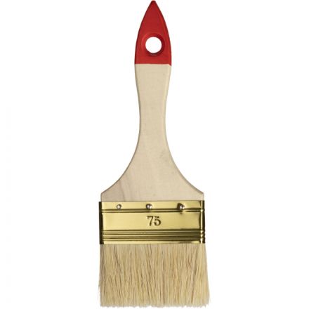 Кисть плоская ЗУБР УНИВЕРСАЛ-ОПТИМА, светлая щетина, 75мм Кисть плоская ЗУБР УНИВЕРСАЛ-ОПТИМА, светлая щетина, 75мм