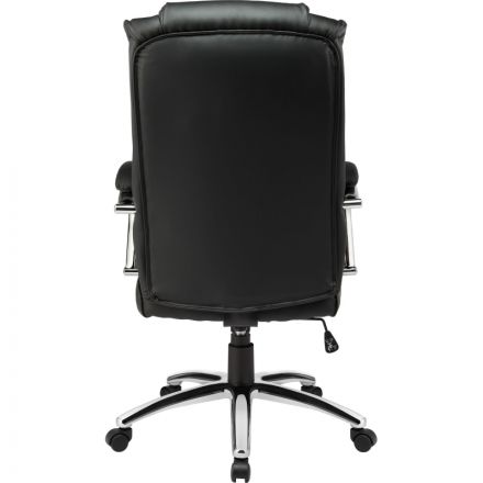 Кресло BN_Dt_EChair-561 TR рец. кожа черная, хром Кресло BN_Dt_EChair-561 TR рец. кожа черная, хром