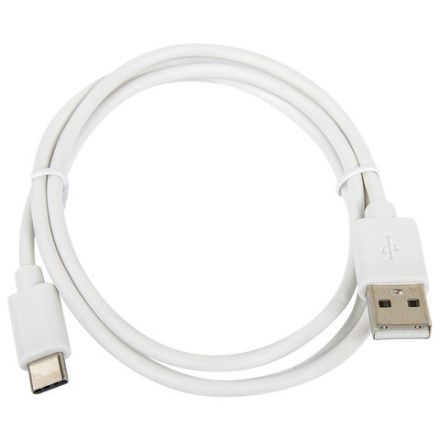 Кабель USB2.0 – Type-C, 1 м, SONNEN, медь, для передачи данных и зарядки, белый, 513558