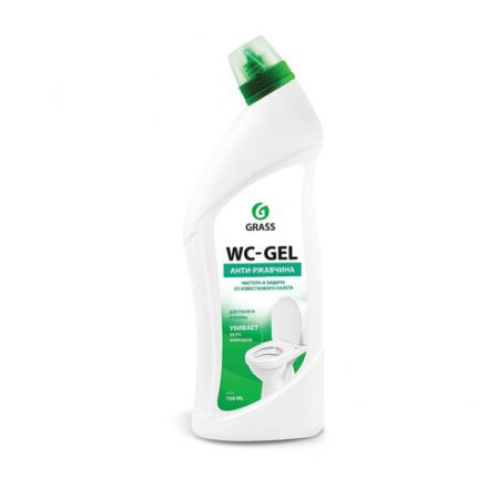 Средство для уборки санитарных помещений 750 мл, GRASS WC-GEL АНТИРЖАВЧИНА, кислотное, гель, 219175
