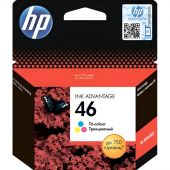 Картридж струйный HP 46 CZ638AE цветной оригинальный
