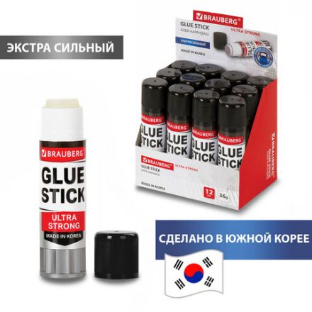Клей-карандаш BRAUBERG ULTRA STRONG, УСИЛЕННАЯ ФОРМУЛА, 36 г, ЮЖНАЯ КОРЕЯ, 229546 Клей-карандаш BRAUBERG ULTRA STRONG, УСИЛЕННАЯ ФОРМУЛА, 36 г, ЮЖНАЯ КОРЕЯ, 229546