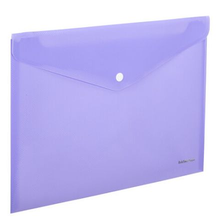 Папка-конверт с кнопкой ERICH KRAUSE "Diagonal Pastel", А4, до 120 л., непрозрачная, ассорти, 0,18 мм, 50322 Папка-конверт с кнопкой ERICH KRAUSE "Diagonal Pastel", А4, до 120 л., непрозрачная, ассорти, 0,18 мм, 50322