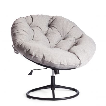 Кресло Tetchair CLOUDE HOME рогожка/металл, 97х98х90-96см, серо-бежевый, 3M 16/2