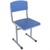 Стул ученический MET_Школа  6гр.серый/пластик синий new