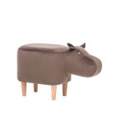 Пуф Leset Hippo COMBI V23 молочный шоколад, Ткань Велюр