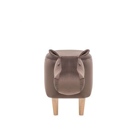 Пуф Leset Hippo COMBI V23 молочный шоколад, Ткань Велюр