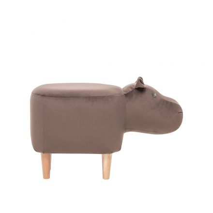 Пуф Leset Hippo COMBI V23 молочный шоколад, Ткань Велюр