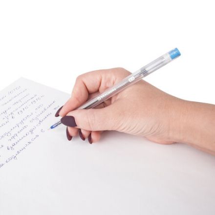 Ручка шариковая масляная BRAUBERG "Ice", СИНЯЯ, корпус прозрачный, узел 0,6 мм, линия письма 0,3 мм, 142686 Ручка шариковая масляная BRAUBERG "Ice", СИНЯЯ, корпус прозрачный, узел 0,6 мм, линия письма 0,3 мм, 142686