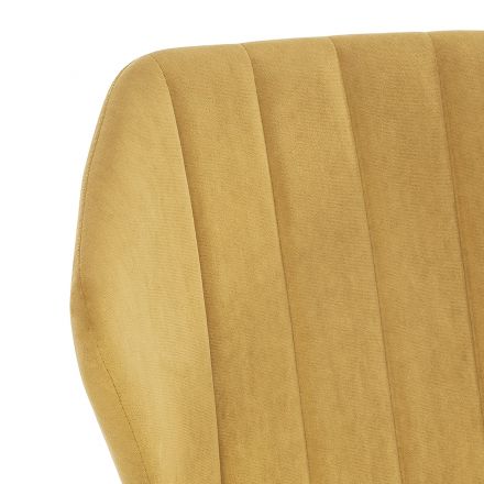 Стул Leset Гувер полоса Ultra Mustard, Ткань Велюр Стул Leset Гувер полоса Ultra Mustard, Ткань Велюр