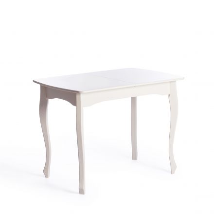 Стол CATERINA PROVENCE , бук, мдф, 100+30x70x75 см, Ivory white