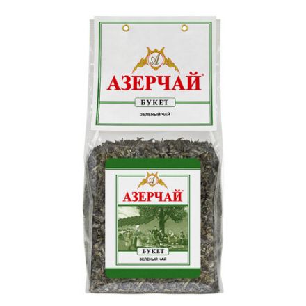 Чай листовой АЗЕРЧАЙ "Букет" зеленый крупнолистовой 400 г, 418039