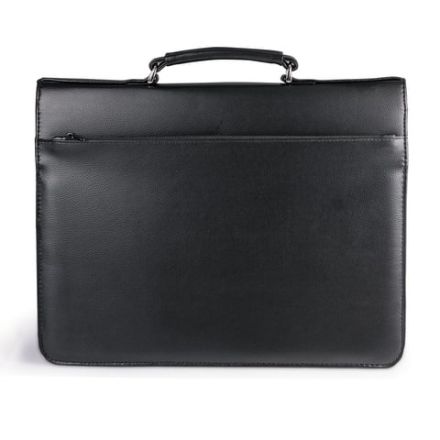 Портфель "Проект", 38х28,5х10 см, искусственная кожа, 2 отделения, замок с ключом, черный, 200 Портфель "Проект", 38х28,5х10 см, искусственная кожа, 2 отделения, замок с ключом, черный, 200