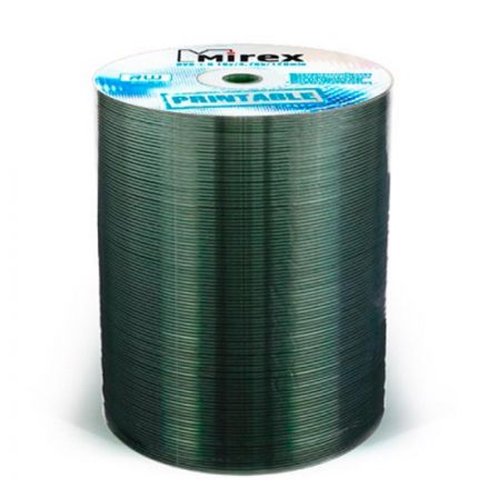 Носители информации DVD+R Printable, 16x, Mirex, Bulk/100, UL130029A1T