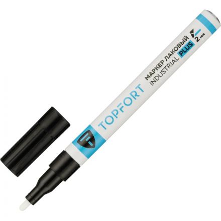 Маркер лаковый TOPFORT Industrial Plus 2 мм черный Маркер лаковый TOPFORT Industrial Plus 2 мм черный