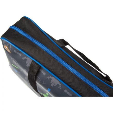 Папка для тетрадей №1School Robot чер А4 на молн с ручк,ткань,75мм,ПМД-4-20