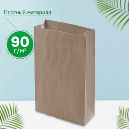 Крафт-пакет бумажный 18х12х29 см, КОМПЛЕКТ 100 шт., плотность 90 г/м2, LAIMA ECO CRAFT, 609683 Крафт-пакет бумажный 18х12х29 см, КОМПЛЕКТ 100 шт., плотность 90 г/м2, LAIMA ECO CRAFT, 609683