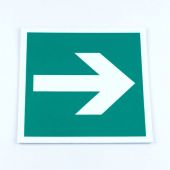 Знак эвакуационный "Направляющая стрелка", КОМПЛЕКТ 3 штук, 200х200х2 мм, фотолюминесцентный, пластик, E02-01, Е02-01 Знак эвакуационный "Направляющая стрелка", КОМПЛЕКТ 3 штук, 200х200х2 мм, фотолюминесцентный, пластик, E02-01, Е02-01
