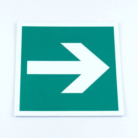Знак эвакуационный "Направляющая стрелка", КОМПЛЕКТ 3 штук, 200х200х2 мм, фотолюминесцентный, пластик, E02-01, Е02-01 Знак эвакуационный "Направляющая стрелка", КОМПЛЕКТ 3 штук, 200х200х2 мм, фотолюминесцентный, пластик, E02-01, Е02-01