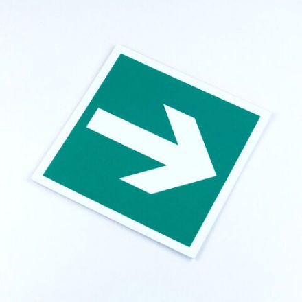 Знак эвакуационный "Направляющая стрелка", КОМПЛЕКТ 3 штук, 200х200х2 мм, фотолюминесцентный, пластик, E02-01, Е02-01 Знак эвакуационный "Направляющая стрелка", КОМПЛЕКТ 3 штук, 200х200х2 мм, фотолюминесцентный, пластик, E02-01, Е02-01