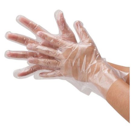 Перчатки полиэтиленовые одноразовые 250 пар (500 штук) размер L, коробка-диспенсер, плотные Перчатки полиэтиленовые одноразовые 250 пар (500 штук) размер L, коробка-диспенсер, плотные