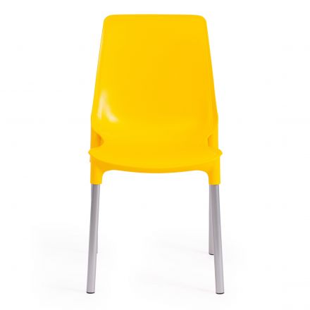 Стул GENIUS (mod 75) металл/пластик, 46x56x84cм, желтый/ножки хром Стул GENIUS (mod 75) металл/пластик, 46x56x84cм, желтый/ножки хром