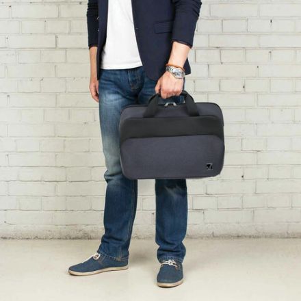 Сумка портфель BRAUBERG MODERN с отделением для ноутбука 15-16", откидная крышка, серая, 29х42х11 см, 270828