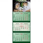 Календарь настенный 3-х блочный Супер-Премиум,2024,340х805,Время кофе