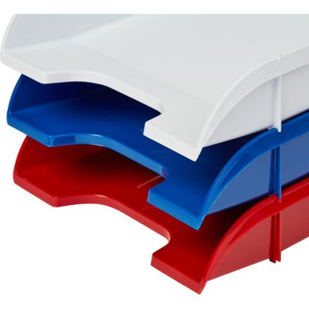 Лоток для бумаг горизонтальный Attache Триколор (3 штуки в упаковке)