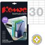 Этикетки самоклеящиеся Promega label (Комус) 70x28,5 мм 30 штук на листе белые (100 листов в упаковке)