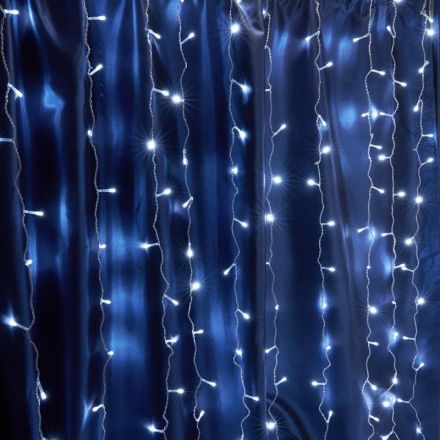 Электрогирлянда Занавес FERON CL21, 320LED,  (бел), стробы, 3x2м IP44 32342