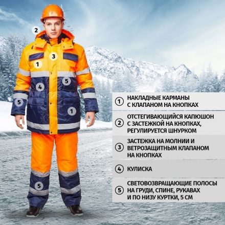 Костюм зимний Спектр-2 куртка и полукомбинезон (размер 44-46, рост 170-176) Костюм зимний Спектр-2 куртка и полукомбинезон (размер 44-46, рост 170-176)