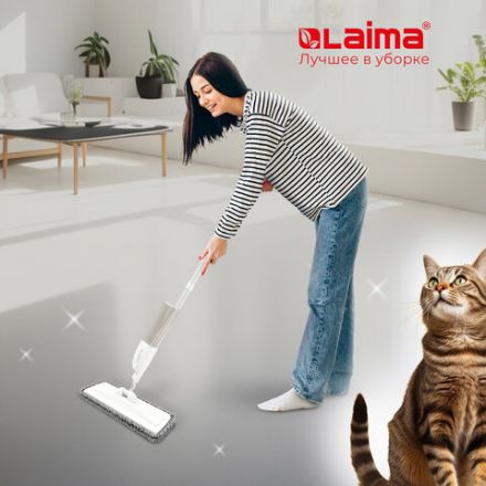 Швабра с распылителем UltraSpray X, 2 насадки из микрофибры объемный ворс, скребок, LAIMA, 609143 Швабра с распылителем UltraSpray X, 2 насадки из микрофибры объемный ворс, скребок, LAIMA, 609143