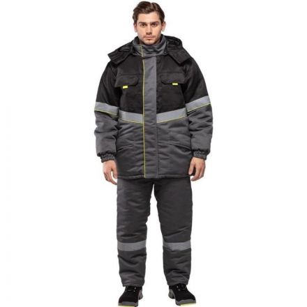 Костюм рабочий зимний муж з43-КПК сер/черн р.44-46/170-176 (серия З) Костюм рабочий зимний муж з43-КПК сер/черн р.44-46/170-176 (серия З)