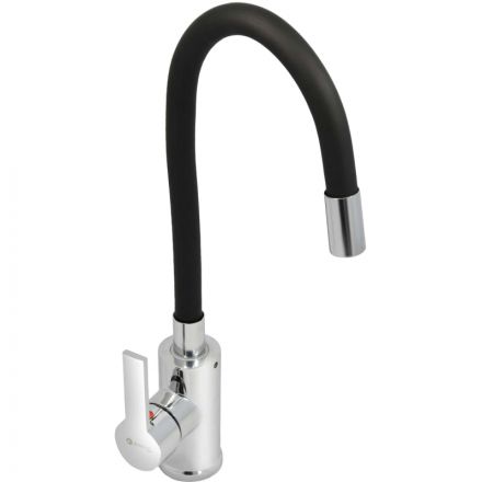 Смеситель для мойки TZ_ одноручный Juguni Luxe,(Черный) 0402.486