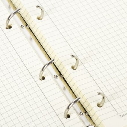 Тетрадь на кольцах А5 (180х220 мм), 120 листов, под кожу, клетка, BRAUBERG "Main", синий, 402005
