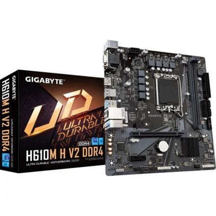 Материнская плата Gigabyte H610M H V2 DDR4, s1700, H610, 2xDDR4 mATX Материнская плата Gigabyte H610M H V2 DDR4, s1700, H610, 2xDDR4 mATX