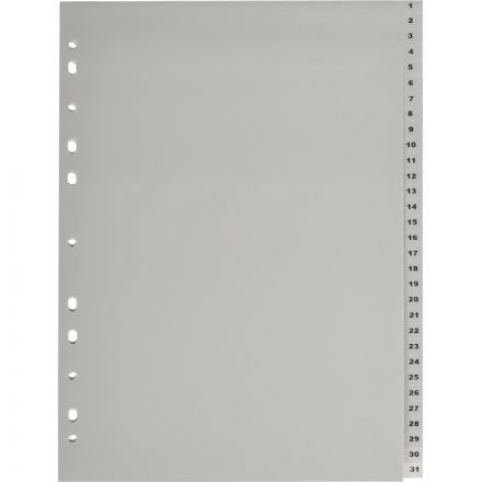 Разделитель листов 31л. цифровые пластик.Комус